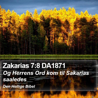 Zakarias 7:8 DA1871 Bible Verse Image