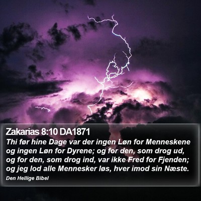 Zakarias 8:10 DA1871 Bible Verse Image