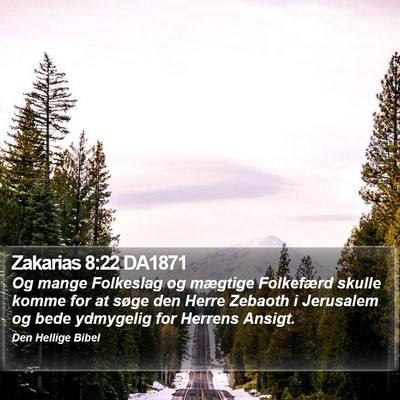Zakarias 8:22 DA1871 Bible Verse Image