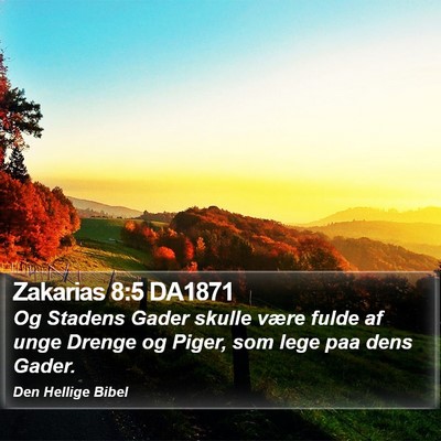 Zakarias 8:5 DA1871 Bible Verse Image