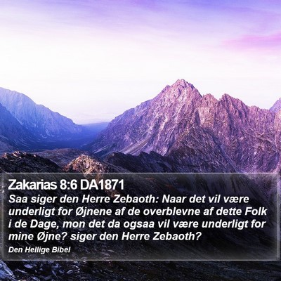 Zakarias 8:6 DA1871 Bible Verse Image