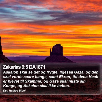 Zakarias 9:5 DA1871 Bible Verse Image