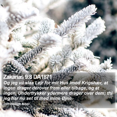 Zakarias 9:8 DA1871 Bible Verse Image