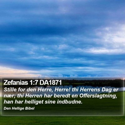 Zefanias 1:7 DA1871 Bible Verse Image