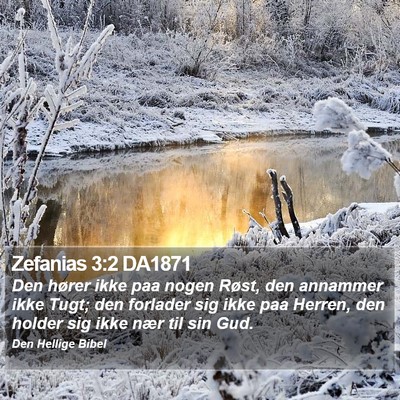 Zefanias 3:2 DA1871 Bible Verse Image