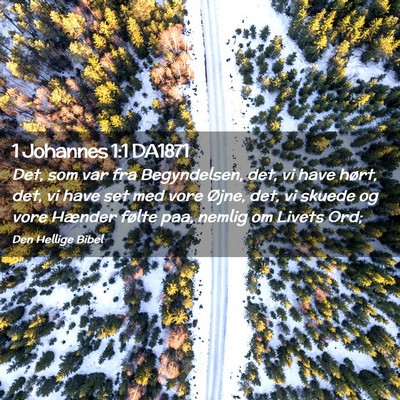 Picture 02 - 1 Johannes 1:1 DA1871 - Det, som var fra Begyndelsen, det, vi have hørt, - Bible Verse Picture