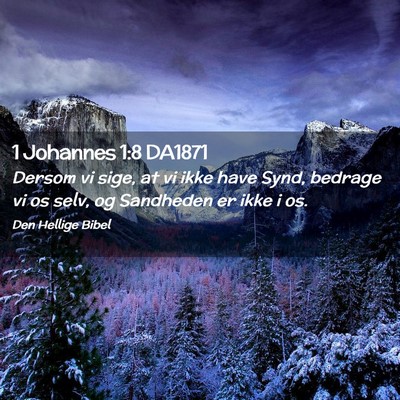 Picture 02 - 1 Johannes 1:8 DA1871 - Dersom vi sige, at vi ikke have Synd, bedrage vi - Bible Verse Picture