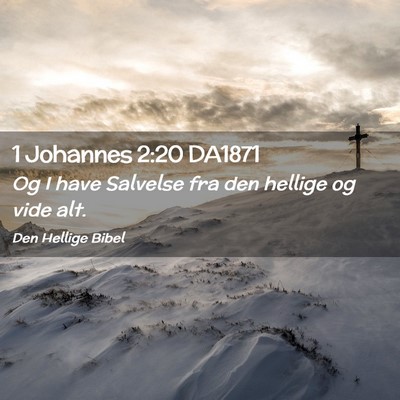 Picture 02 - 1 Johannes 2:20 DA1871 - Og I have Salvelse fra den hellige og vide - Bible Verse Picture