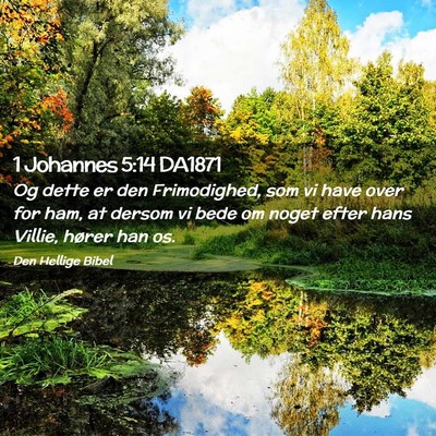 Picture 02 - 1 Johannes 5:14 DA1871 - Og dette er den Frimodighed, som vi have over for - Bible Verse Picture