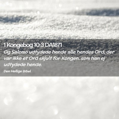 Picture 02 - 1 Kongebog 10:3 DA1871 - Og Salomo udtydede hende alle hendes Ord; der var - Bible Verse Picture