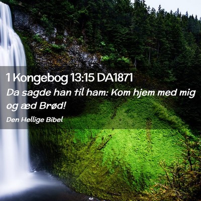 Picture 02 - 1 Kongebog 13:15 DA1871 - Da sagde han til ham: Kom hjem med mig og æd - Bible Verse Picture