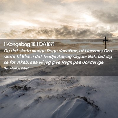 Picture 02 - 1 Kongebog 18:1 DA1871 - Og det skete mange Dage derefter, at Herrens Ord - Bible Verse Picture