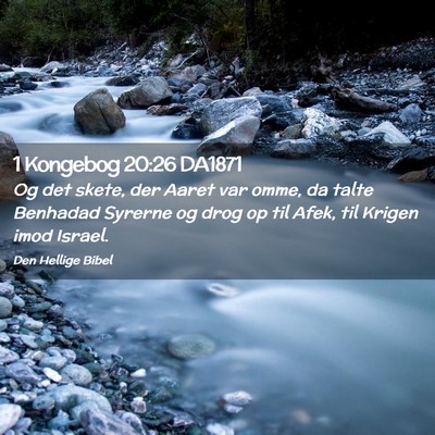 Picture 02 - 1 Kongebog 20:26 DA1871 - Og det skete, der Aaret var omme, da talte - Bible Verse Picture