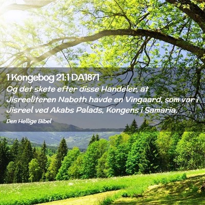 Picture 02 - 1 Kongebog 21:1 DA1871 - Og det skete efter disse Handeler, at - Bible Verse Picture