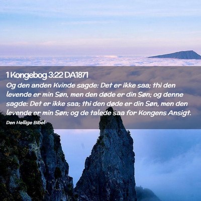 Picture 02 - 1 Kongebog 3:22 DA1871 - Og den anden Kvinde sagde: Det er ikke saa; thi - Bible Verse Picture