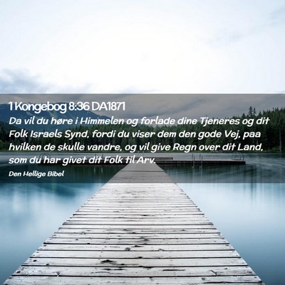Picture 02 - 1 Kongebog 8:36 DA1871 - Da vil du høre i Himmelen og forlade dine - Bible Verse Picture