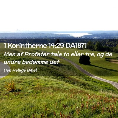 Picture 02 - 1 Korintherne 14:29 DA1871 - Men af Profeter tale to eller tre, og de andre - Bible Verse Picture