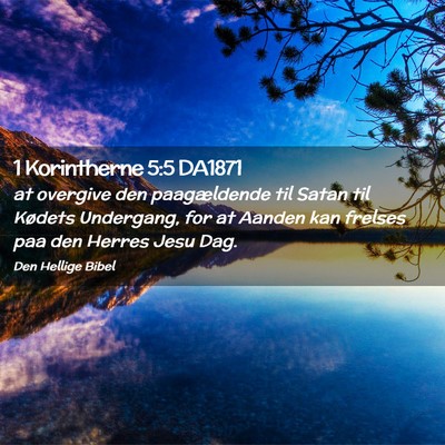 Picture 02 - 1 Korintherne 5:5 DA1871 - at overgive den paagældende til Satan til - Bible Verse Picture