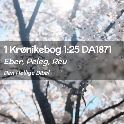 Picture 02 - 1 Krønikebog 1:25 DA1871 - Eber, Peleg, - Bible Verse Picture