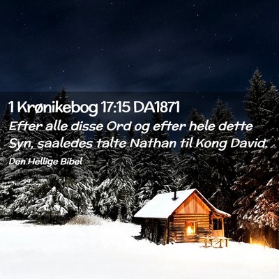 Picture 02 - 1 Krønikebog 17:15 DA1871 - Efter alle disse Ord og efter hele dette Syn, - Bible Verse Picture