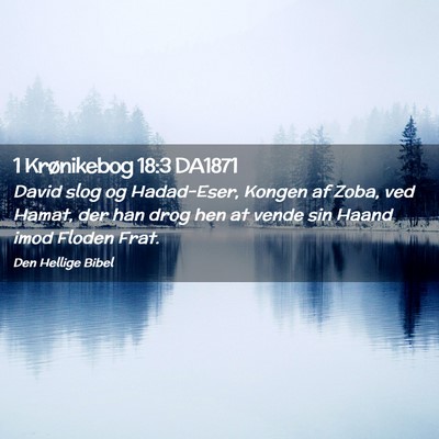 Picture 02 - 1 Krønikebog 18:3 DA1871 - David slog og Hadad-Eser, Kongen af Zoba, ved - Bible Verse Picture