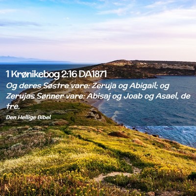 Picture 02 - 1 Krønikebog 2:16 DA1871 - Og deres Søstre vare: Zeruja og Abigail; og - Bible Verse Picture