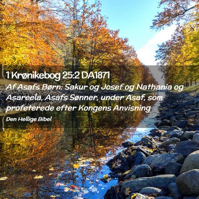 Picture 02 - 1 Krønikebog 25:2 DA1871 - Af Asafs Børn: Sakur og Josef og Nathania og - Bible Verse Picture