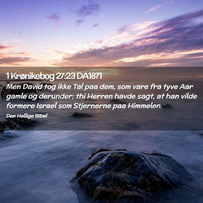 Picture 02 - 1 Krønikebog 27:23 DA1871 - Men David tog ikke Tal paa dem, som vare fra tyve - Bible Verse Picture