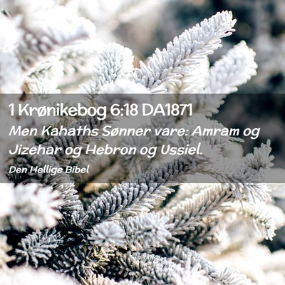 Picture 02 - 1 Krønikebog 6:18 DA1871 - Men Kahaths Sønner vare: Amram og Jizehar og - Bible Verse Picture