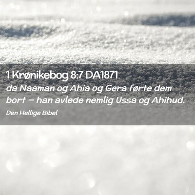 Picture 02 - 1 Krønikebog 8:7 DA1871 - da Naaman og Ahia og Gera førte dem bort — han - Bible Verse Picture