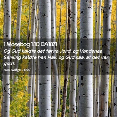 Picture 02 - 1 Mosebog 1:10 DA1871 - Og Gud kaldte det tørre Jord, og Vandenes - Bible Verse Picture