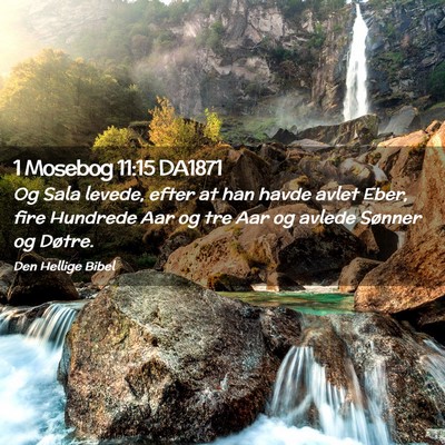 Picture 02 - 1 Mosebog 11:15 DA1871 - Og Sala levede, efter at han havde avlet Eber, - Bible Verse Picture