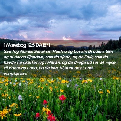Picture 02 - 1 Mosebog 12:5 DA1871 - Saa tog Abram Sarai sin Hustru og Lot sin Broders - Bible Verse Picture