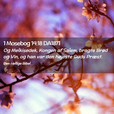 Picture 02 - 1 Mosebog 14:18 DA1871 - Og Melkisedek, Kongen af Salem, bragte Brød og - Bible Verse Picture