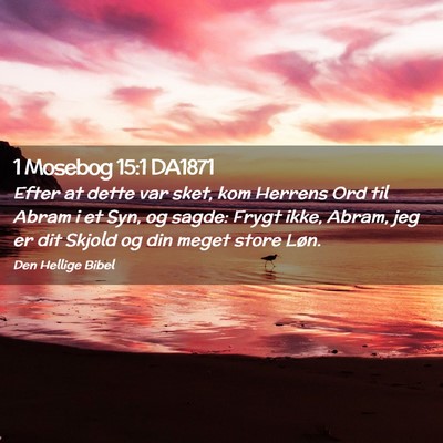 Picture 02 - 1 Mosebog 15:1 DA1871 - Efter at dette var sket, kom Herrens Ord til - Bible Verse Picture