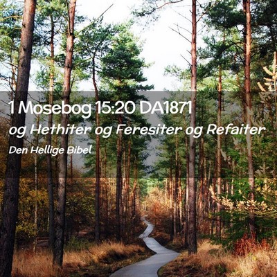 Picture 02 - 1 Mosebog 15:20 DA1871 - og Hethiter og Feresiter og - Bible Verse Picture