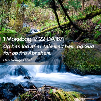 Picture 02 - 1 Mosebog 17:22 DA1871 - Og han lod af at tale med ham, og Gud for op fra - Bible Verse Picture