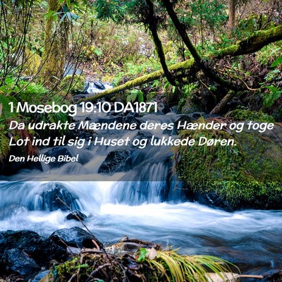 Picture 02 - 1 Mosebog 19:10 DA1871 - Da udrakte Mændene deres Hænder og toge Lot ind - Bible Verse Picture
