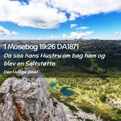 Picture 02 - 1 Mosebog 19:26 DA1871 - Da saa hans Hustru om bag ham og blev en - Bible Verse Picture