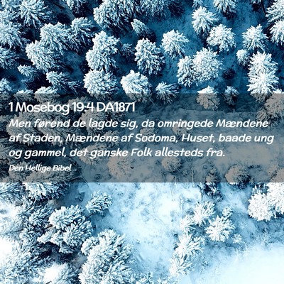 Picture 02 - 1 Mosebog 19:4 DA1871 - Men førend de lagde sig, da omringede Mændene - Bible Verse Picture
