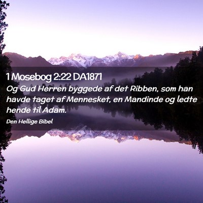 Picture 02 - 1 Mosebog 2:22 DA1871 - Og Gud Herren byggede af det Ribben, som han - Bible Verse Picture