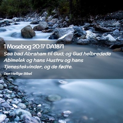 Picture 02 - 1 Mosebog 20:17 DA1871 - Saa bad Abraham til Gud; og Gud helbredede - Bible Verse Picture