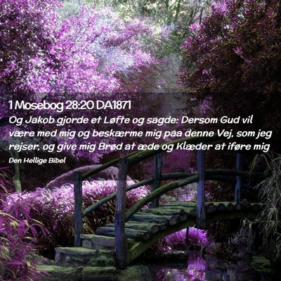 Picture 02 - 1 Mosebog 28:20 DA1871 - Og Jakob gjorde et Løfte og sagde: Dersom Gud - Bible Verse Picture