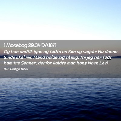 Picture 02 - 1 Mosebog 29:34 DA1871 - Og hun undfik igen og fødte en Søn og sagde: Nu - Bible Verse Picture