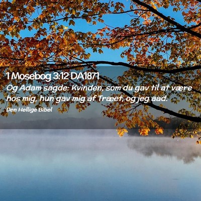 Picture 02 - 1 Mosebog 3:12 DA1871 - Og Adam sagde: Kvinden, som du gav til at være - Bible Verse Picture