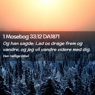 Picture 02 - 1 Mosebog 33:12 DA1871 - Og han sagde: Lad os drage frem og vandre, og jeg - Bible Verse Picture