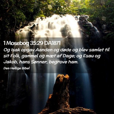 Picture 02 - 1 Mosebog 35:29 DA1871 - Og Isak opgav Aanden og døde og blev samlet til - Bible Verse Picture