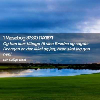 Picture 02 - 1 Mosebog 37:30 DA1871 - Og han kom tilbage til sine Brødre og sagde: - Bible Verse Picture