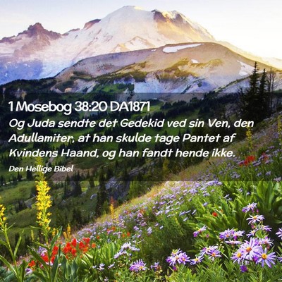 Picture 02 - 1 Mosebog 38:20 DA1871 - Og Juda sendte det Gedekid ved sin Ven, den - Bible Verse Picture