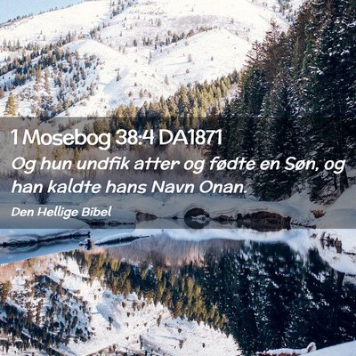 Picture 02 - 1 Mosebog 38:4 DA1871 - Og hun undfik atter og fødte en Søn, og han - Bible Verse Picture